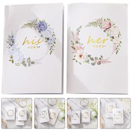 Livre de vœux de mariage, fournitures de fête, 2 pièces, livret de vœux de mariage, pièce maîtresse, cartes à nœud pour le marié