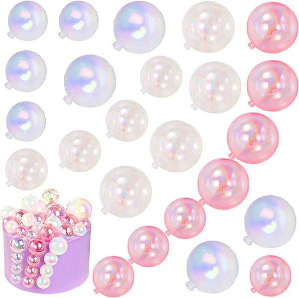 Party Supplies 24pcs Bubble Balls Mini Balloon Cake Topper Pearl Insert Cupcake Decoration Decoration for Wedding Anniversary