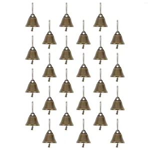 Fourniture de fête 25 pcs Bronze Horn Bell Pretty Pendant Christmas Petit pendentif décorations Mini Bells Copper Tree