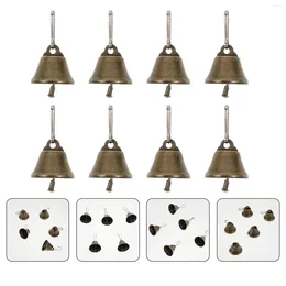 Fournitures de fête 25 pièces cloche en corne de Bronze pendentifs de décoration Vintage suspendus petit ornement festif sac en cuivre de noël Mini cloches