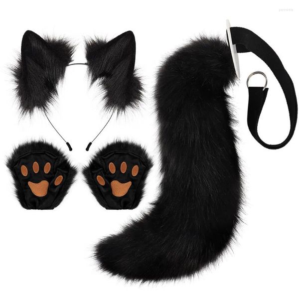 Suministros de fiesta 3 PC/set Halloween Ears Tail Juego