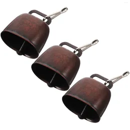 Feestartikelen 3 Sets De Bel Ring Chime Hond Bells Outdoor Voor Vee Koe Anti-verloren Huisdier Koperen halsbanden Reizen Huisdieren