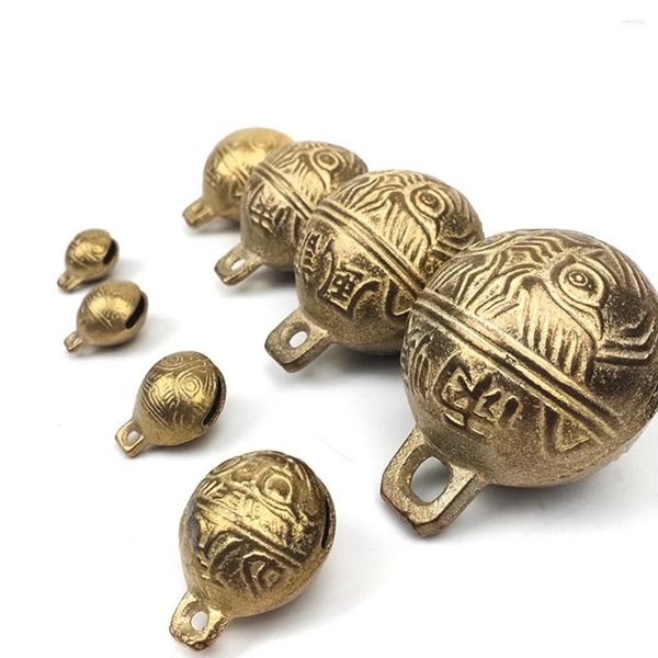 Fournitures de fête, 30 pièces de 11mm, accessoires de cloches en cuivre, motif tête de tigre, petit carillon éolien créatif, ornements de bijoux