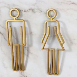 Fournitures de fête 3D Acrylique WC Signe Créative Symbole de toilette délicate Décorations de porte de salle de bain Toilettes publiques Ornements muraux