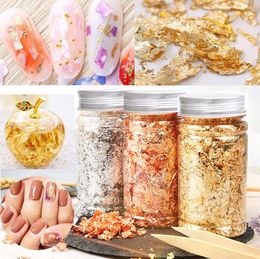 Feestartikelen 3G Imitatie Gouden Sliver Koper Folie Pailletten Glitter Craft Blad Flake Plaat Glanzend Foliedocument voor verguld DIY Nail Art Decoration