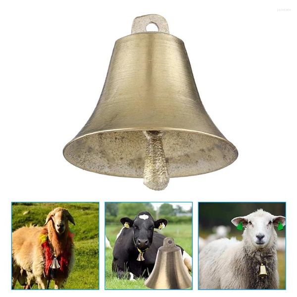 Fournitures de fête 4 pièces cloche de bétail ferme forte collier anti-noël pâturage cloches de conception vintage vache et mouton en laiton pour l'approvisionnement agricole