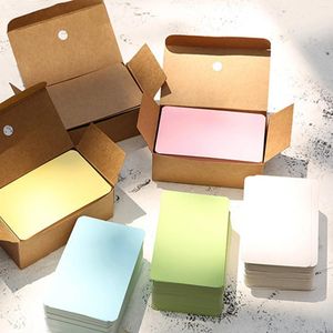 Party Supplies 500PCS CARTES FLASH BOX KRAFT PAPE COLOR COLLER BLAND BUSINESS Label Bookmark Learning Revision Revision Cue and Examen Préparation