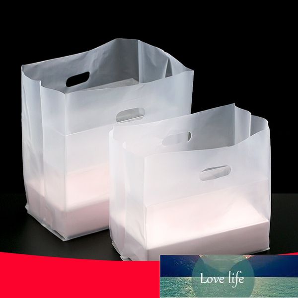 Suministros para fiestas, 50 unids/lote, caja de comida rápida, embalaje de plástico, bolsa de regalo para ensalada Boutique, bolsas para llevar portátiles gruesas transparentes