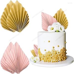 Fourniture de fête 6pcs feuilles de palmier gâteau décoration décoration anniversaire de mariage cuit de boulangerie.