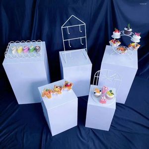 Fournitures de fête 9pcs 100 jours bébé anniversaire barbe à bonbon buffets de mariage stand de nourriture de mariage support cupcake biscuit beignets rack accessoires d'anniversaire