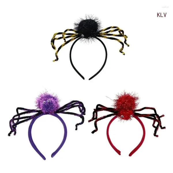 Fournitures de fête adolescents adultes Cartoon Bandband araignées façonner les cheveux cerceau en peluche de coiffure de coiffeur de coiffeur de cosplay