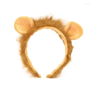 Fournitures de fête pour adultes et adolescents, serre-tête en forme d'oreille de Lion, cerceau en peluche, maquillage, diffusion en direct, couvre-chef de Cosplay, vente en gros