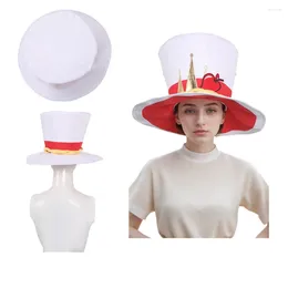Feestbenodigdheden volwassen witte top lucifer cosplay hoed cap kostuum accessoires mannen vrouwen outfits fantasy Halloween Carnival Gifts Suite