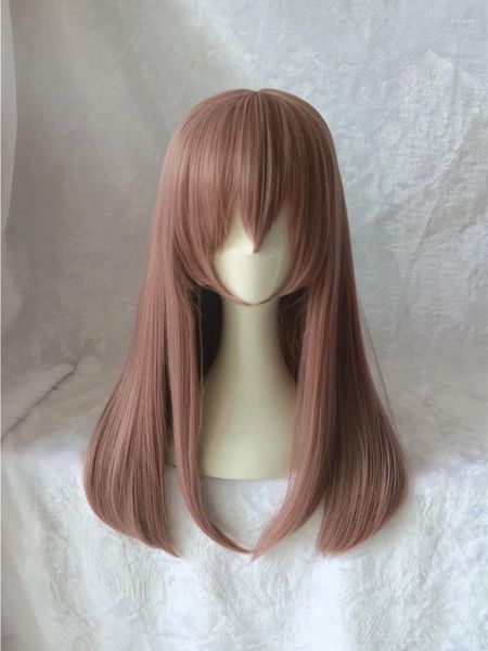 Fournitures de fête Anime Une forme de voix silencieuse de Koe No Katachi Nishimiya Shouko Femmes Cosplay Perruque Prop Droite Rose Foncé Costumes De Cheveux