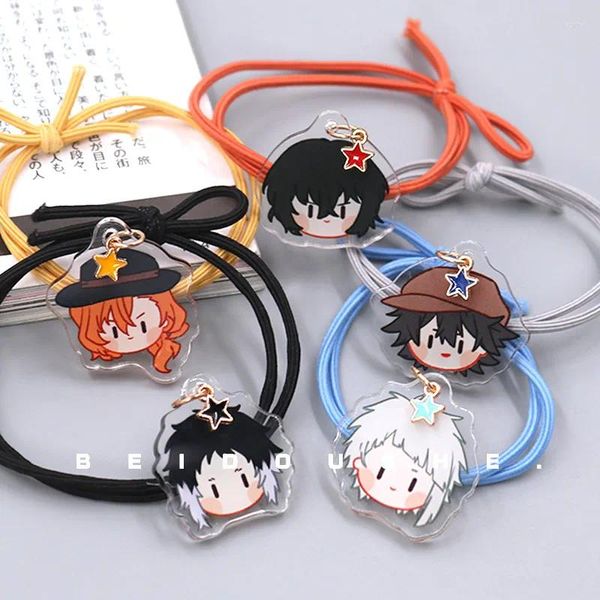 Suministros de fiesta Anime Bungou Stray Dogs Ranpo Edogawa Osamu Dazai Nakahara Chuuya Acrílico Lindo Cabeza Cuerda Accesorios para la cabeza Anillo para el cabello Juguete