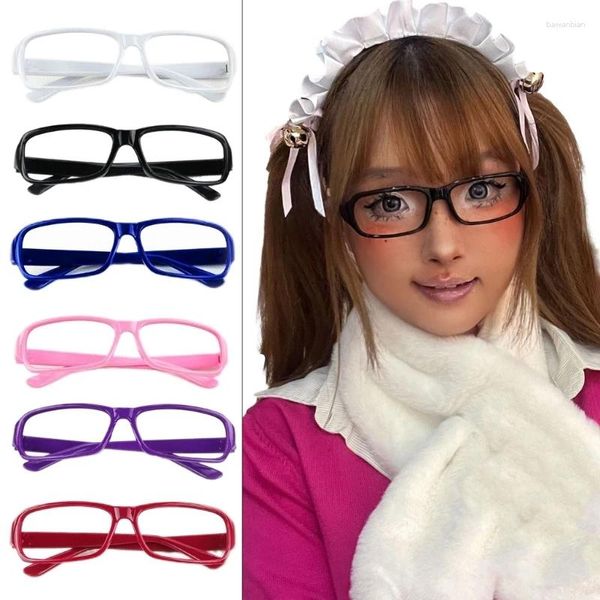 Fournitures de fête, Costume de Cosplay Anime, monture de lunettes, nouveauté, lunettes amusantes, sans lentille, pour femmes et filles, accessoires Po