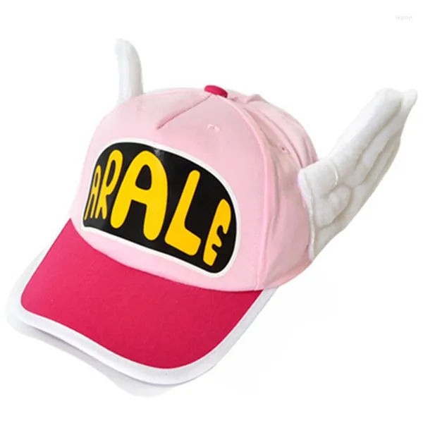 Suministros de fiesta Anime Dr.Slump Arale sombrero de Cosplay niños adultos sombreros con alas Ángel de dibujos animados Gorra de béisbol de algodón Accesorios