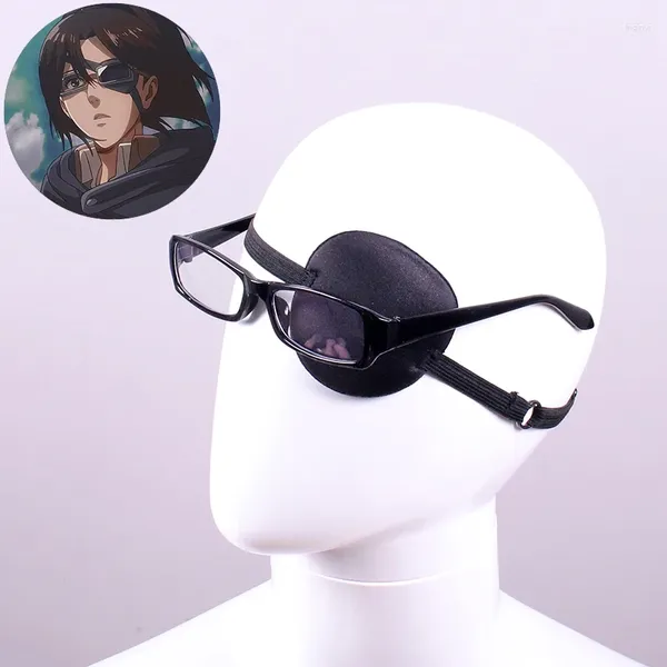 Suministros de fiesta Anime Hanji Zoe gafas de Cosplay ojo vendado accesorios gafas con montura negra accesorios de uso diario para adultos
