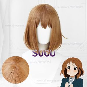 Fournitures de fête Anime K-ON Cosplay perruque Yui Hirasawa 33 cm cheveux synthétiques courts résistant à la chaleur accessoires d'halloween