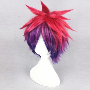 Feestartikelen Anime Geen Game Life Sora Cosplay Pruik Pluizige Gelaagde Gemengde Kleur Hittebestendige Synthetische Haar Pruiken Gratis Cap