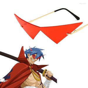 Party Supplies Anime Tengen Toppa Gurren-Lagann Kamina Glasses Gothic Punk Cosplay Costume Sunglasses Accessories Props