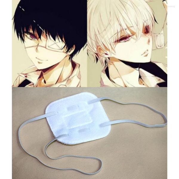 Fournitures de fête Anime Tokyo Ghouls Kaneki Ken Cosplay masque pour les yeux blanc Sasaki Haise accessoires de déguisement unisexe