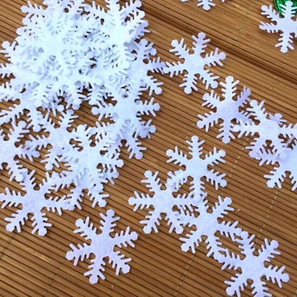 Fournitures de fête Fleurs de neige artificielles Confettis dispersés pour bricolage Année d'hiver Noël Enfants Chambre Stickers muraux Décoration de bébé Wh