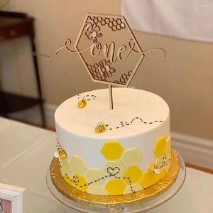 Fournitures de fête bébé douche gâteau Topper Bumble Bee bébé premier anniversaire une décoration