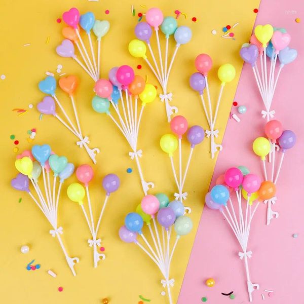 Suministros de fiesta Ball Portdle Cake Topper Decoración Blobos de boda Baby Shower Baby Shower Tarjeta de cupcakes Regalos Postre