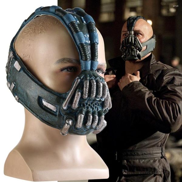 Suministros para fiestas Bane Mask Latex Cosplay The Dark Knight Tamaño adulto Inferior Media cara Halloween