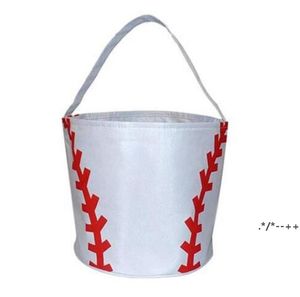 Fournitures de fête Basket-ball Panier de Pâques Sport Toile Totes Football Baseball Football Softball Seaux Sac de rangement Enfants Candy Sac à main RRE13146