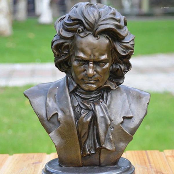 Buste de Beethoven en Bronze, fournitures de fête, comme compositeur de musique, pianiste, étude, décoration El, décoration de salle, Statue d'art