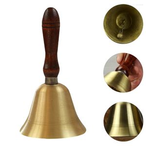 Feestbenodigdheden Bell Hand Bells Kerstdiner Held Servicedeskreceptie Oproep Jingle Wedding Tea Handgreep Wood Metal Santa Steel Ringing