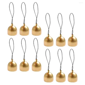 Fourniture de fête Bells Bell Jingle Mini Gold Trim Metal Decorative Vintage Pet Cowbell Rustique Craft Vache suspendue Tiny Ornement Vent