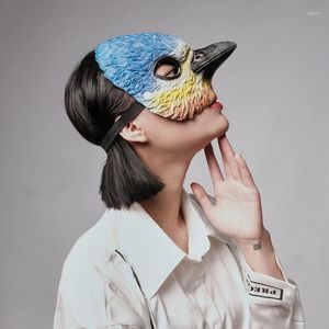 Feestartikelen Vogelhoofd Masker Half Gezicht Halloween Cosplay Kostuum Theater Prop Maskers Voor Verjaardag Decoratie Gemaskerd Bal Fancy