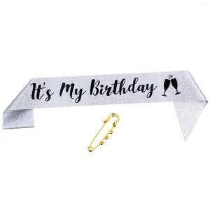 Party Supplies Birthday Etiquette Schouderriem Sash Glitter maakt het voorstander van glanzend stoffen geschenk