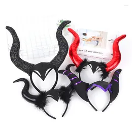 Feestartikelen Zwarte Demon Hoorns Hoofdband Dier Duivel Hoofdtooi Hoofddeksel Kerstmis Halloween Cosplay Kostuum Gothic Haaraccessoires