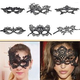 Party Supplies Black Mask For Women Hollow Lace Masquerade blinddoek Face Masks Princess Prom Props kostuum afstuderen K1H5