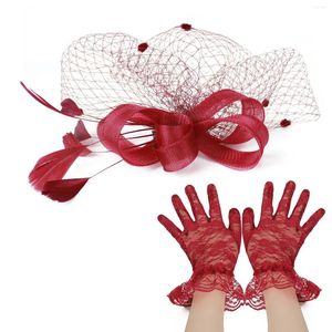 Fournitures de fête, voile de mariée, épingle à cheveux, coiffure, gants en dentelle, ensembles de robe de dîner de célébrité des états à la mode, accessoires