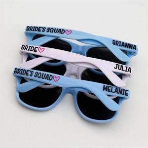 Suministros de fiestas Tribu Gafas de sol personalizadas Bachelorette Fin de semana Boda Bridal Bridal Gifts