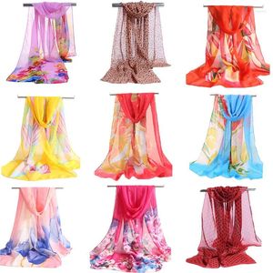 Foulards en mousseline de soie pour femmes, fournitures de fête, Foulard d'été en soie, châles fins et enveloppes, Foulard à fleurs, accessoires pour vêtements de jeu de rôle