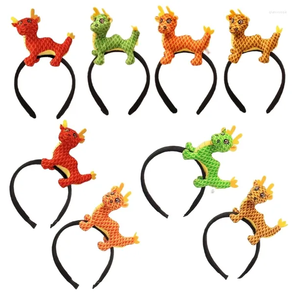 Fournitures de fête Dragon Chinois Bande créative Face Crés Couchette Perforcez Wash Wash Cartoon Animal Hair Accessories