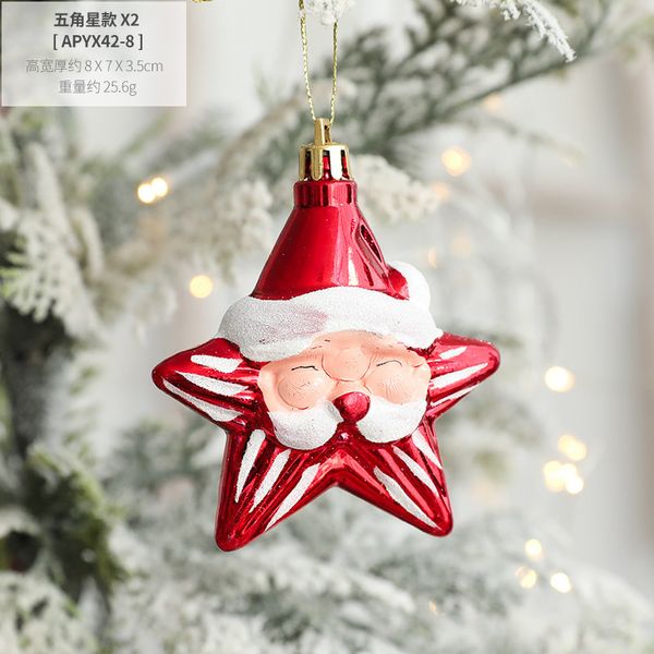Fournitures de fête décorations de noël crème glacée bonhomme de neige maison étoile à cinq branches combinaison pendentif arbre de noël pour enfants
