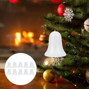 Fournitures de fête Christmas Bells d'arbre suspendu Pendant DIY Craft for Styroamcrafts Ornements de forme blanche Ornement Jingle DecorationCones