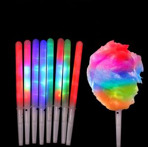 Suministros para la fiesta Colorido LED Glow Sticks Conos de algodón de azúcar Reutilizables Glowing Marshmallows Sticks Luminous Cheer Tube Dark Light SN737