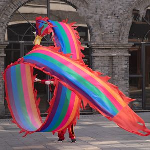 Feestbenodigdheden kleurrijke Chinese draken dans lintproducten traditionele festival viering voor volwassenen fitness draken prop nieuwjaar geschenken
