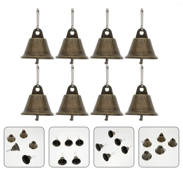 Party fournit des cloches suspendues en cuivre avec une corde: 25pcs métal bricolage carillon de vent vintage porte de ton doré 38 cm pour Noël