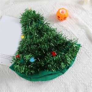 Suministros de fiesta creativos no tejidos, sombreros de árbol de Navidad de seda de lluvia, accesorios de Cosplay novedosos, tocados para festivales de Navidad para adultos y niños