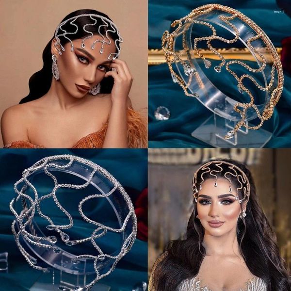 Fournitures de fête bandeau de mariée en cristal H7EF, chaîne de tête serpent de mariage, MedusaHeadband