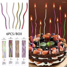 Fournitures de fête Curbe de joyeux anniversaire bougies rotatives et coloré Gâteau d'art Mariage Événement pour enfants